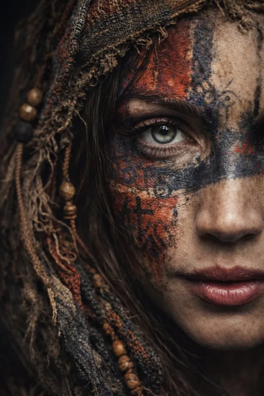 Tribal Paint Portrait