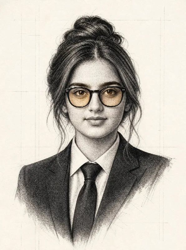 Stippled Ink Business Portrait