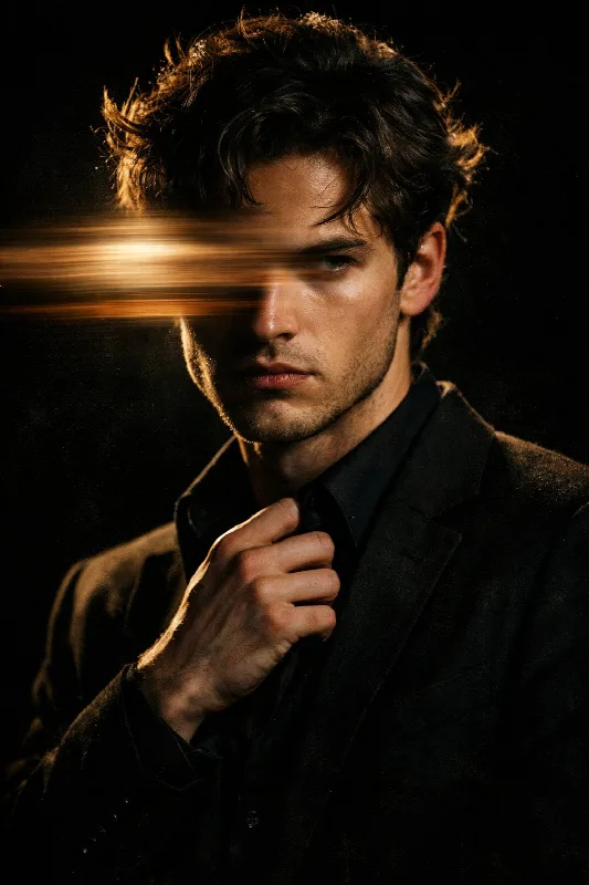 Light Streak Across Eyes