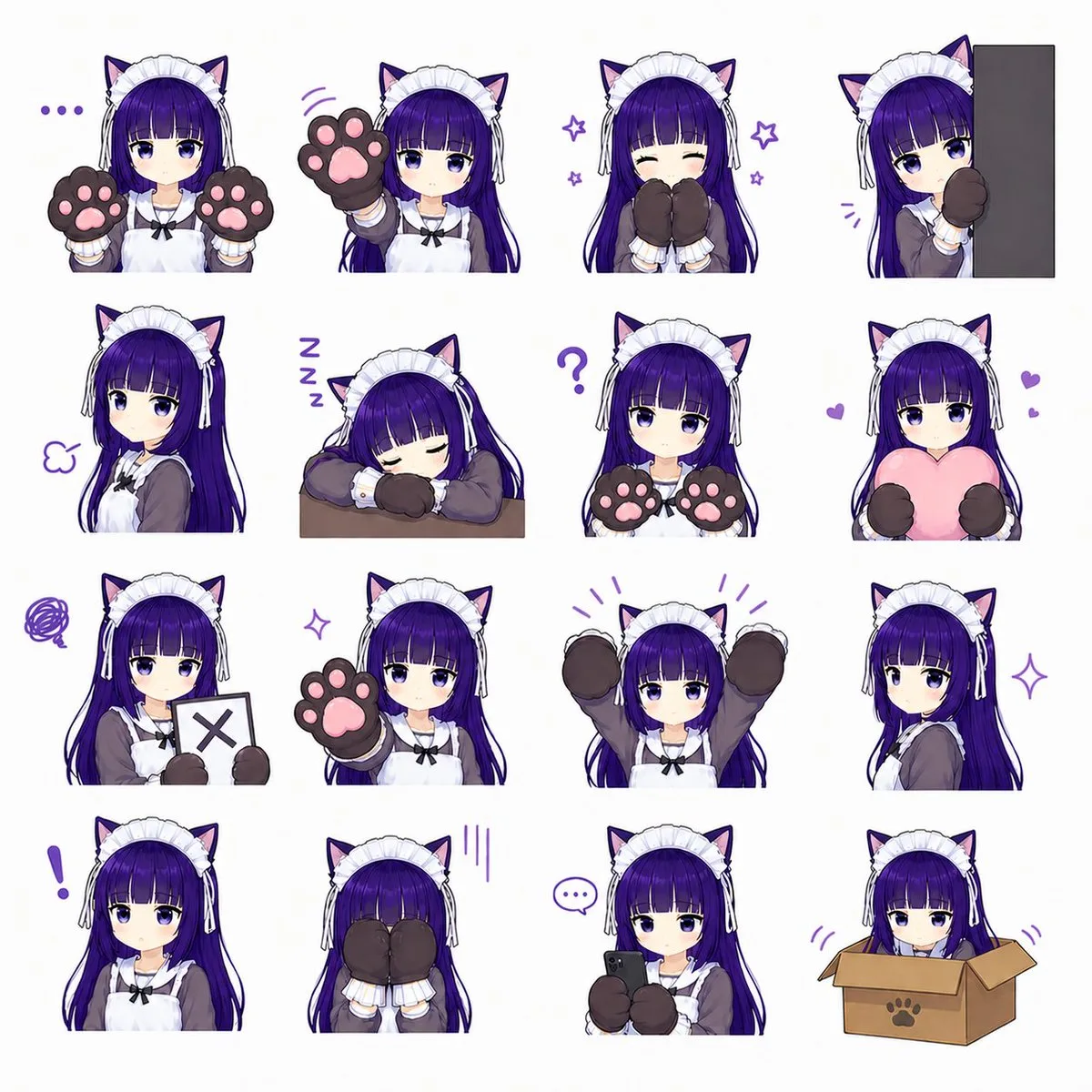 Cat Eared Maid Emotes