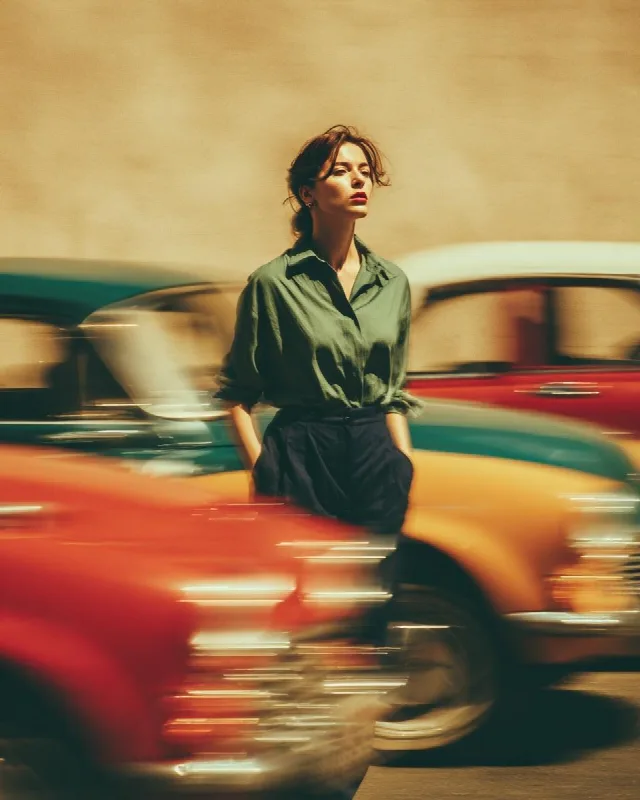 Retro Cars Motion Blur