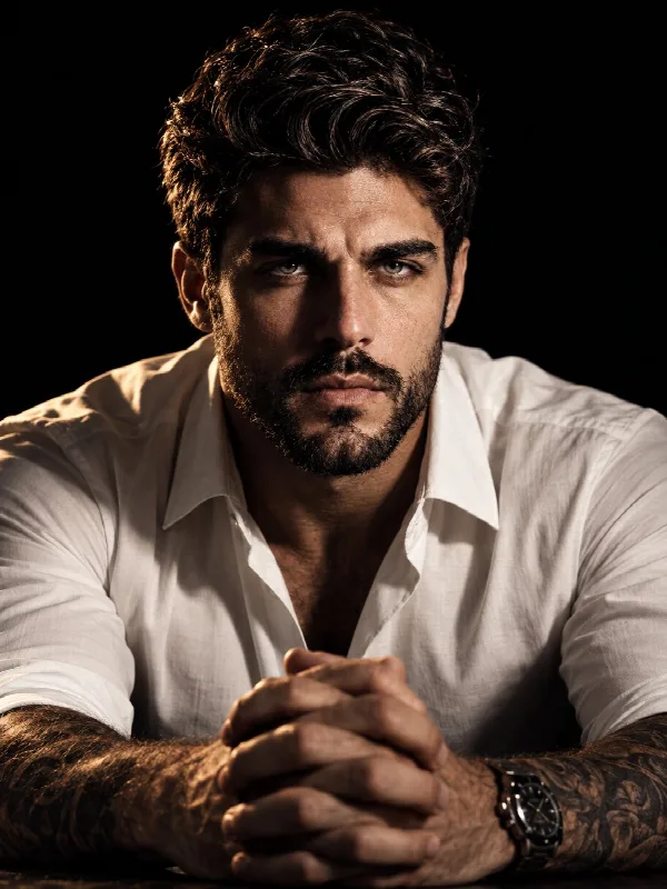 Intense Gaze Studio Portrait