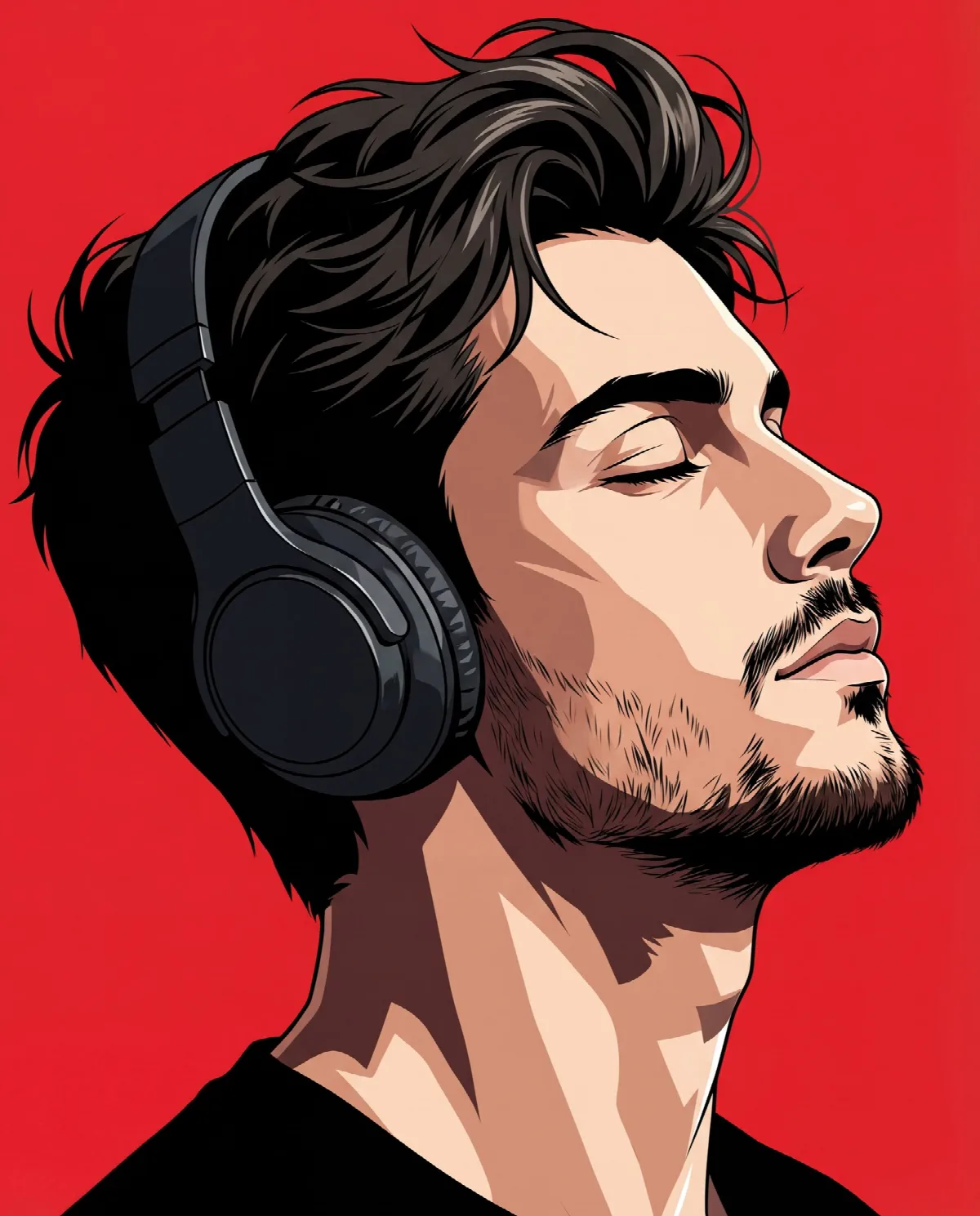 Anime Vector Headphones Profile