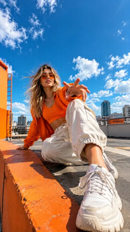 Orange Rooftop Fashion