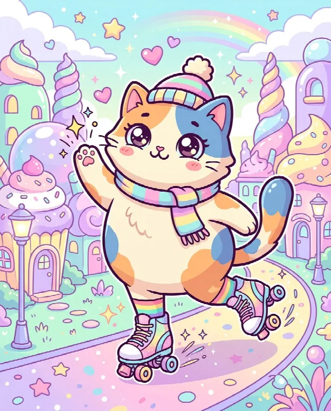 Cat on Roller Skates