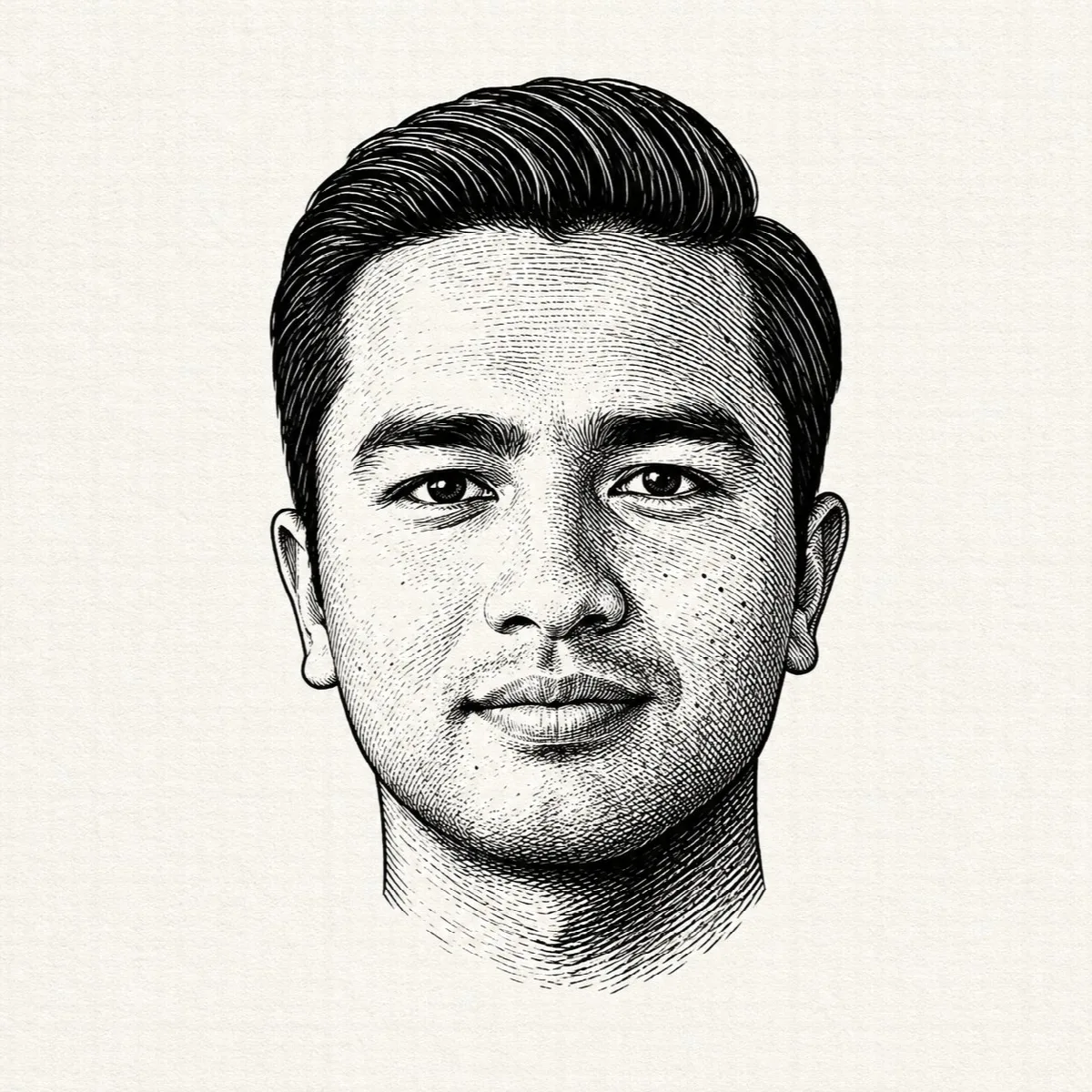 Woodcut Engraving Portrait