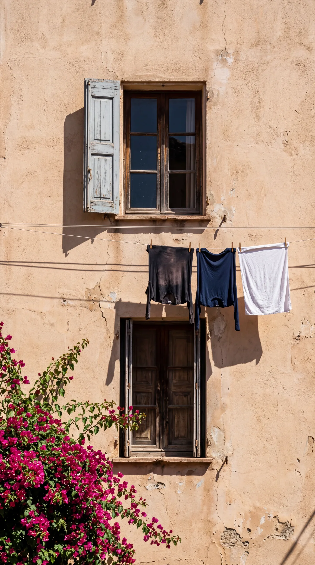 Shutters and Bougainvillea