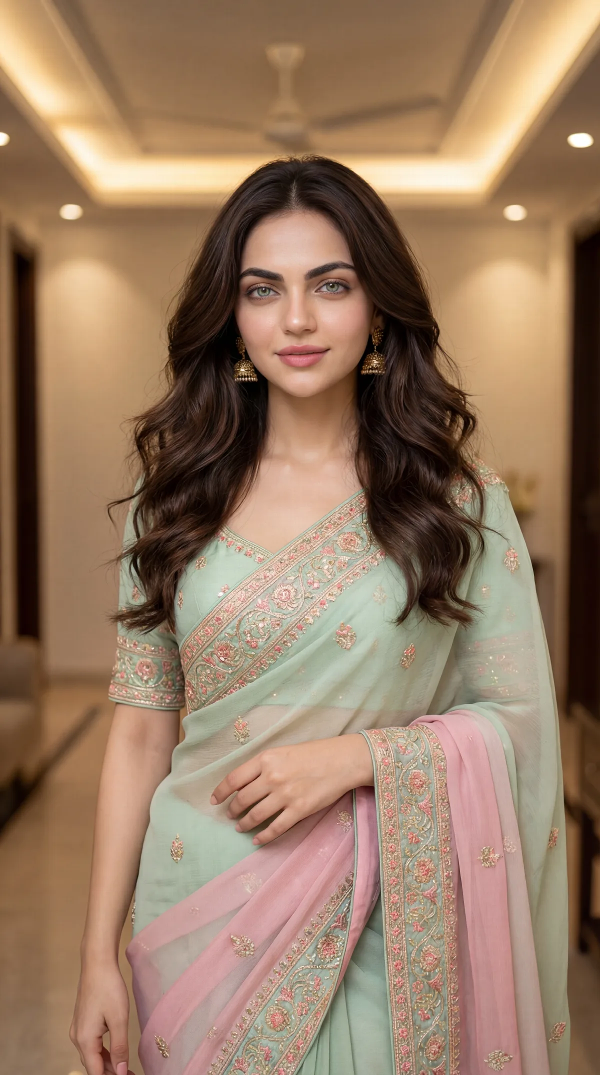 Sage and Rose Saree