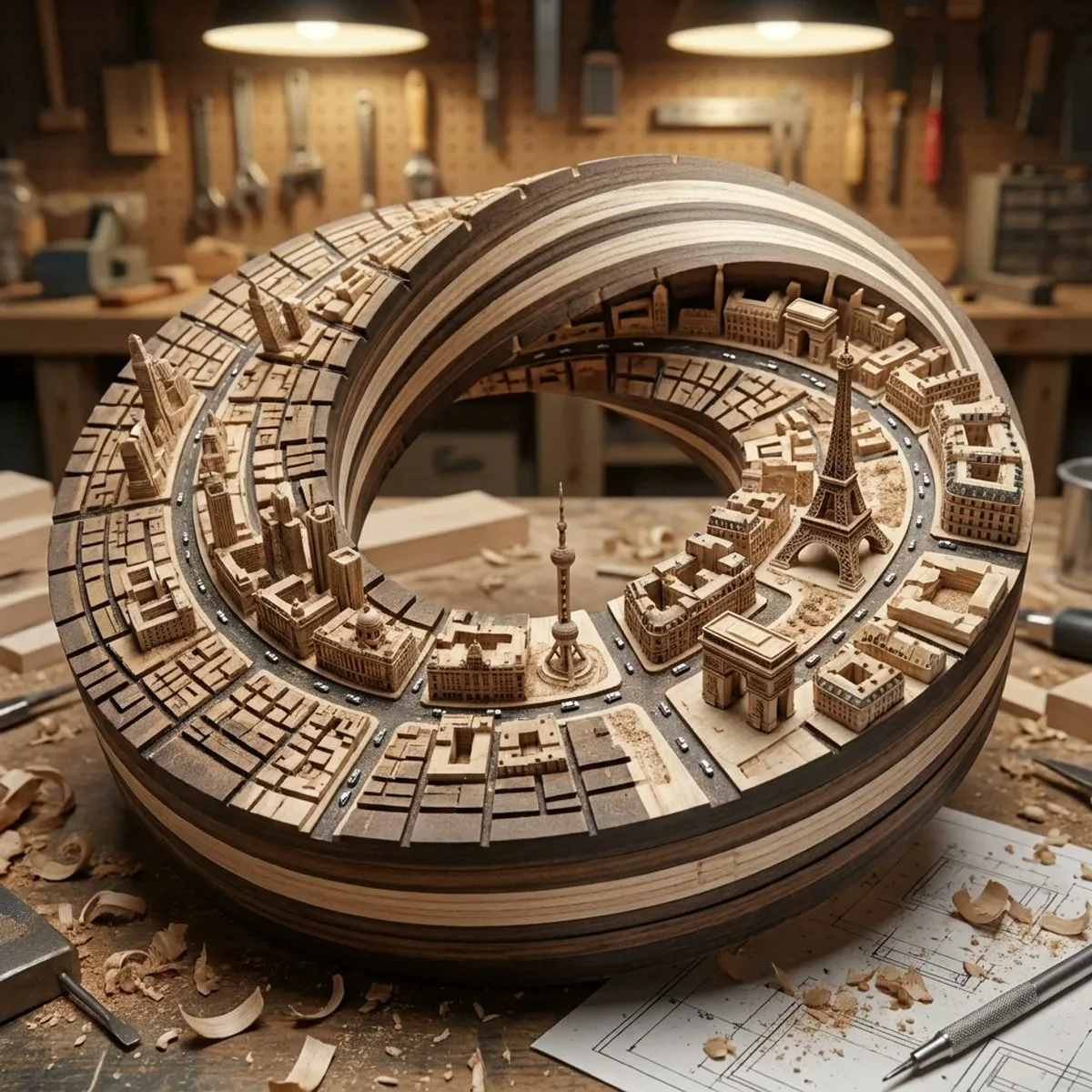 Layered Wood Sculpture
