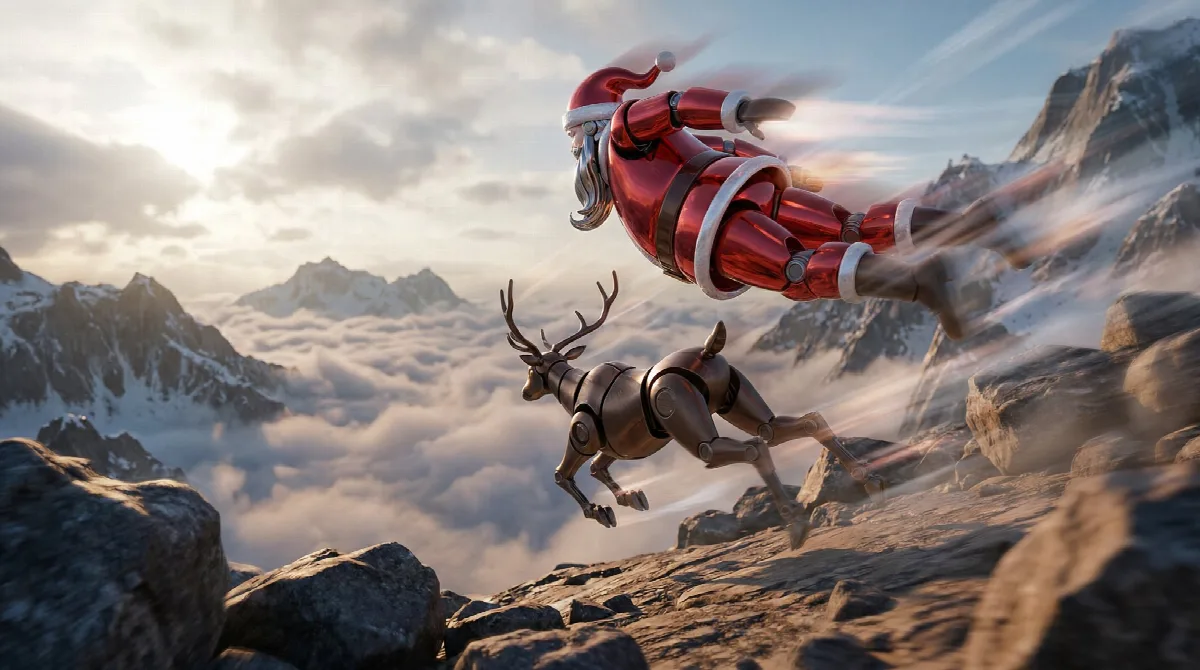 Robot Santa vs Robot Reindeer