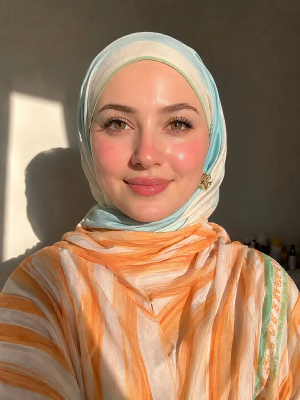 Sunlit Striped Hijab