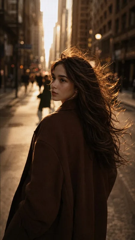 Backlit City Street