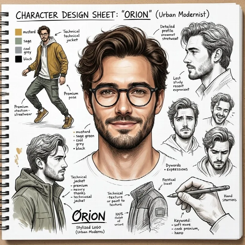 Sketchbook Character Sheet
