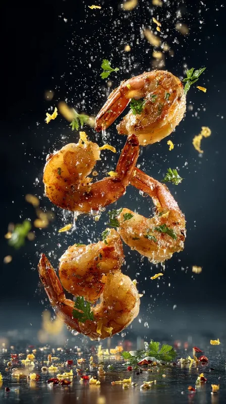 Floating Garlic Shrimp