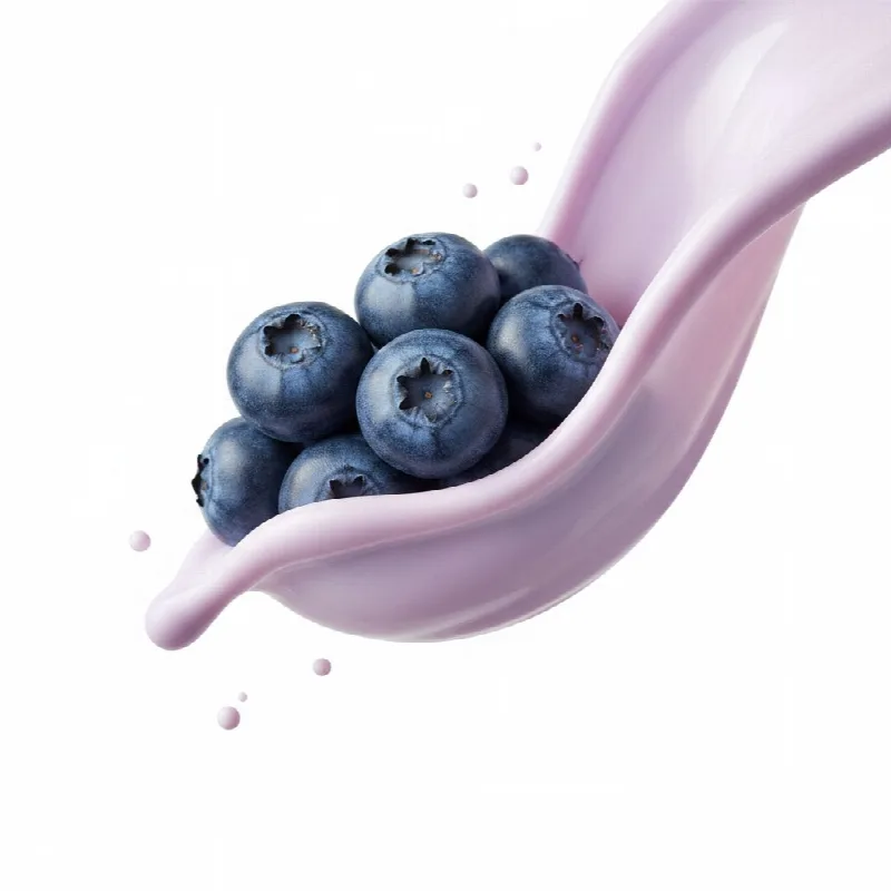 Blueberries in Yogurt Flow