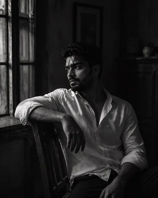 Black-and-White Fine Art Portrait
