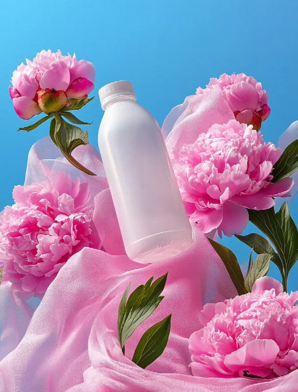 Peonies and a Floating Bottle