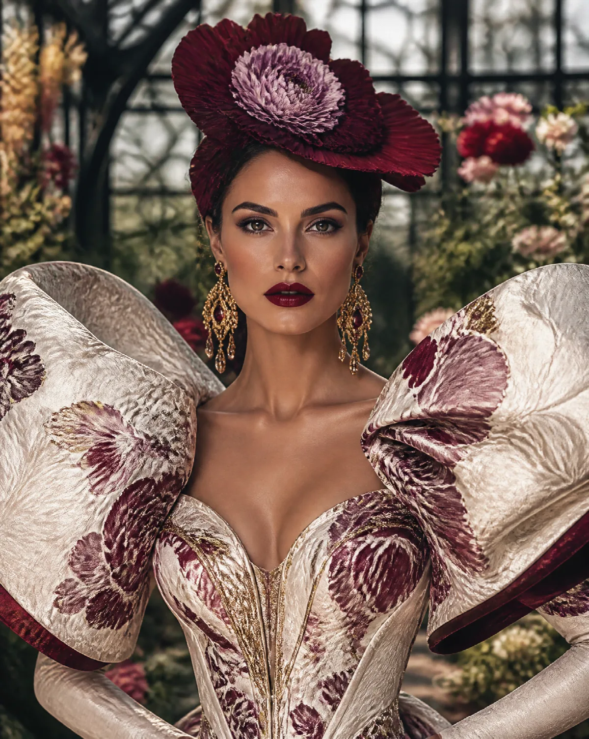 Sculptural Purple Couture