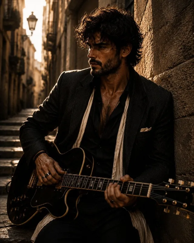 Guitar in the Old Alley