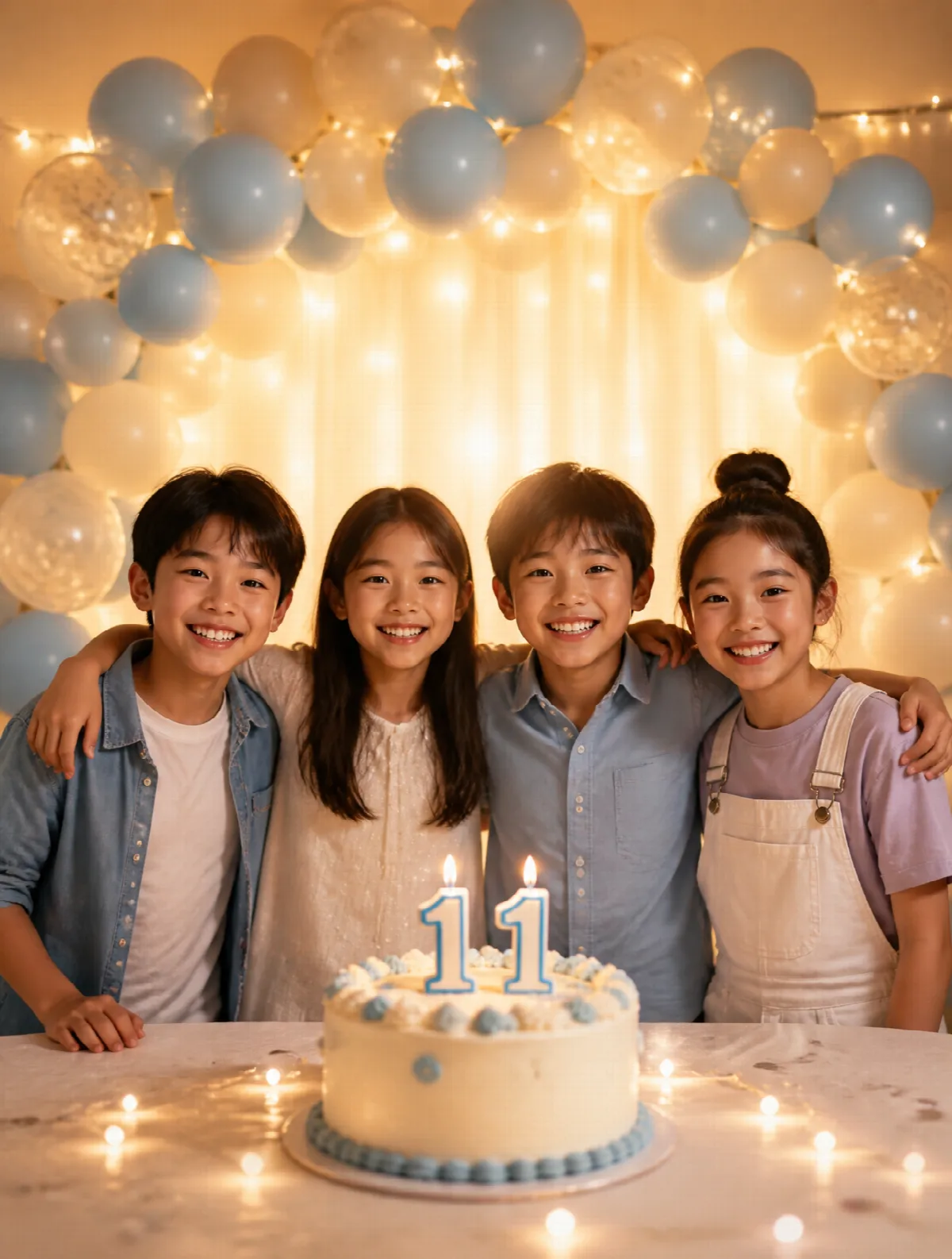 Eleven Candles and Golden Lights