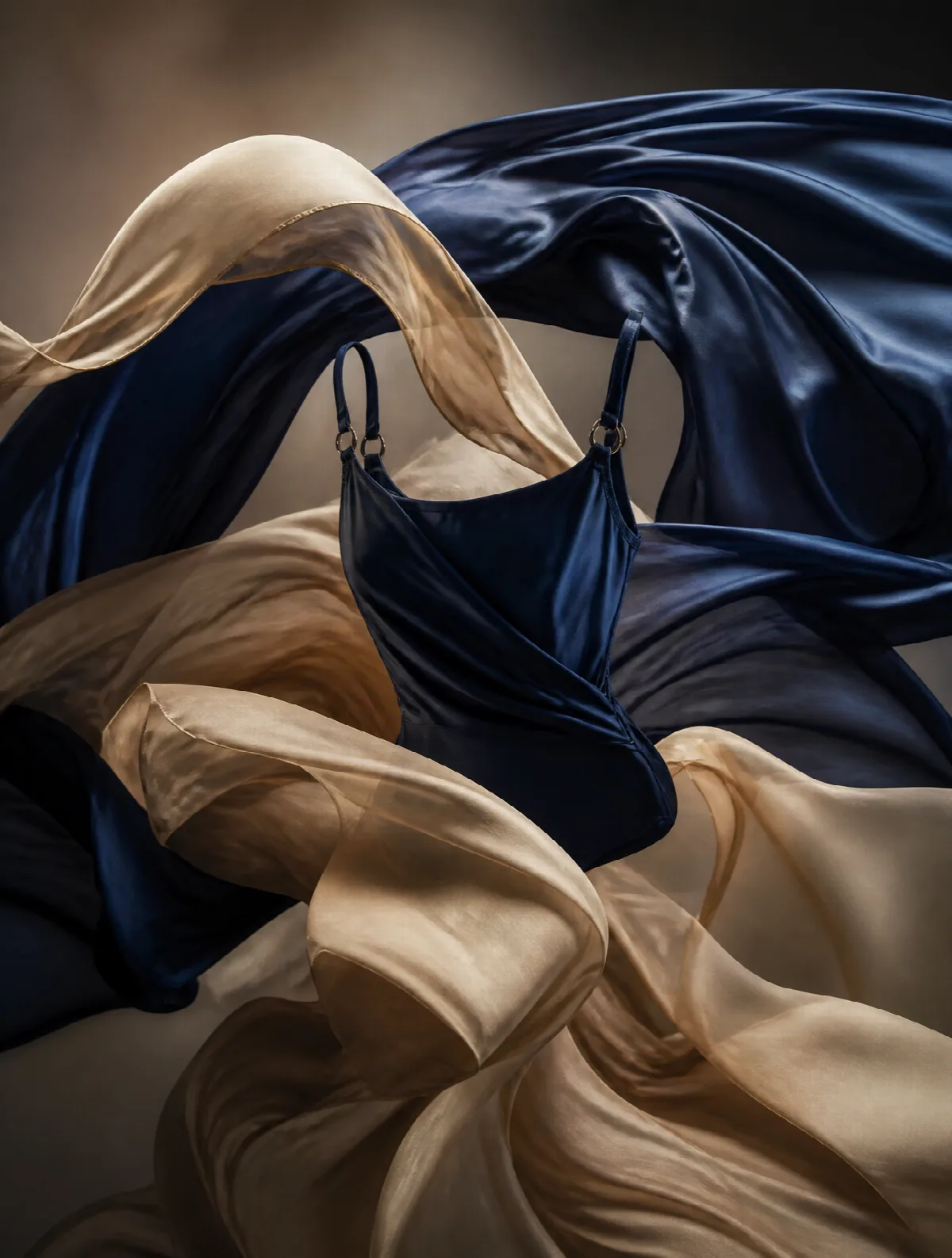Ocean Blue and Sand Fabric