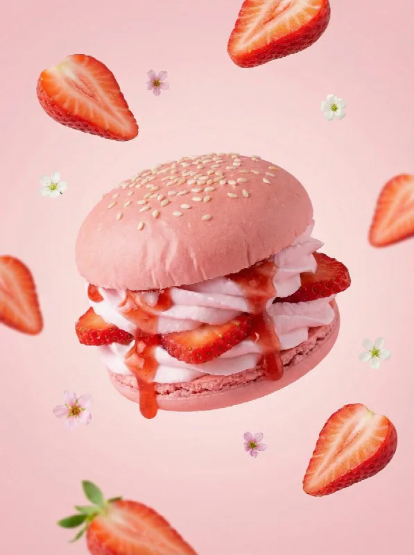 Strawberry Dessert Burger