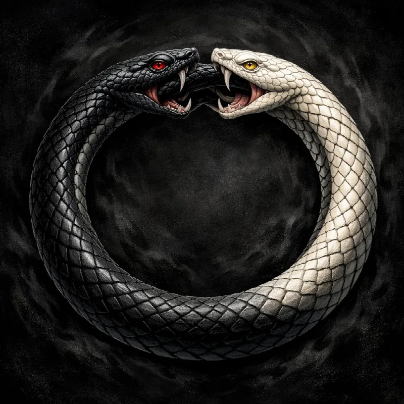 Black and White Ouroboros
