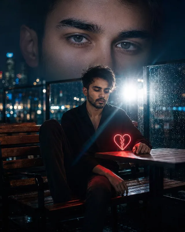 Neo-Noir Heartbreak Night Scene