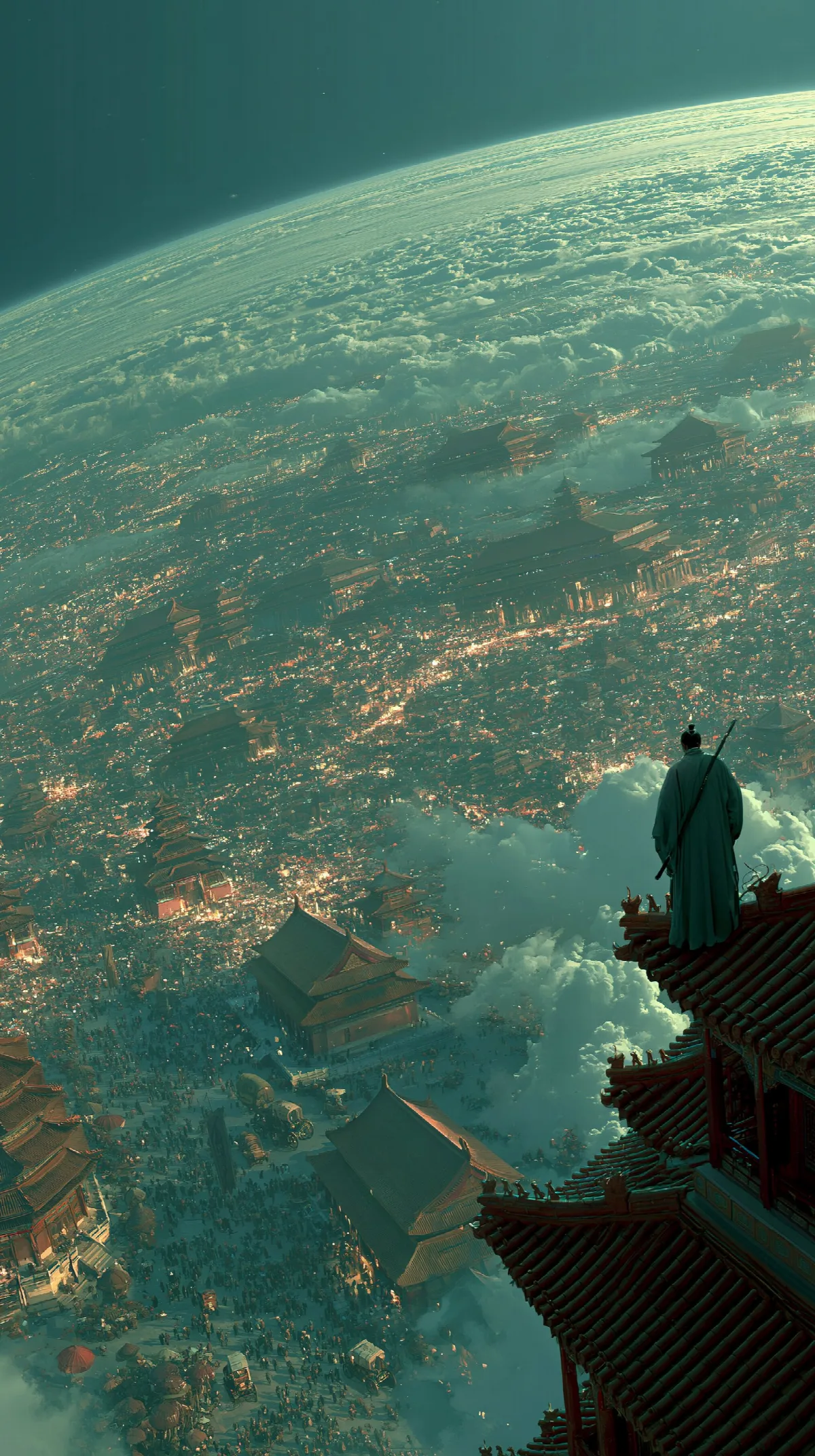 Endless Ancient Rooftop City