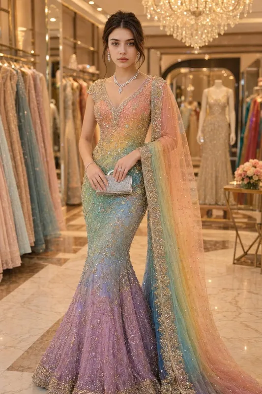 Rainbow Ombre Couture