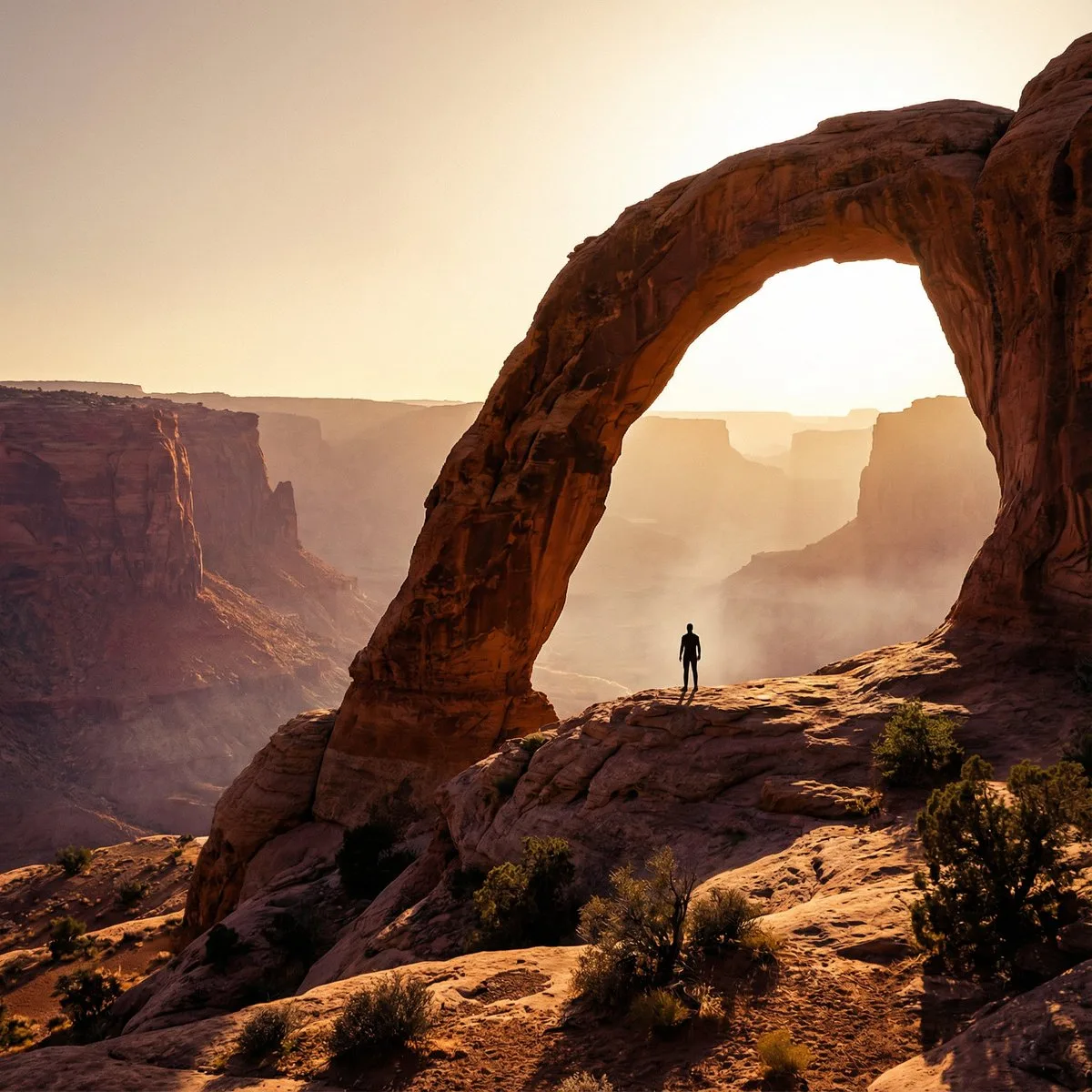 Stone Arch over a Canyon