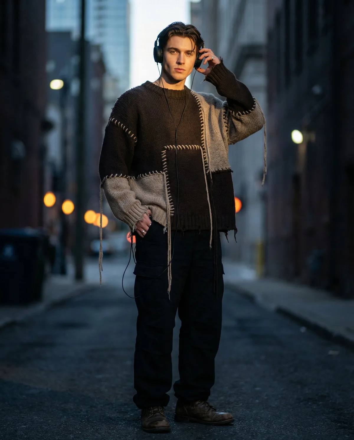 Patchwork Knit in an Alley