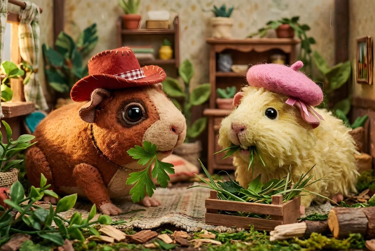 Guinea Pigs in Tiny Hats