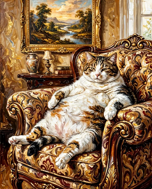 Fat Cat in an Armchair