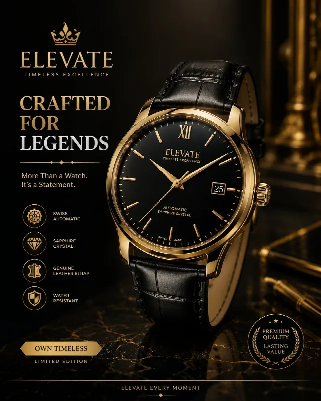 Gold Wristwatch Promo Card