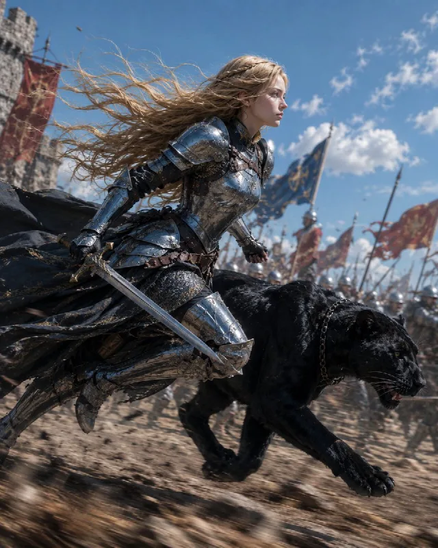 Knight Riding Black Panther