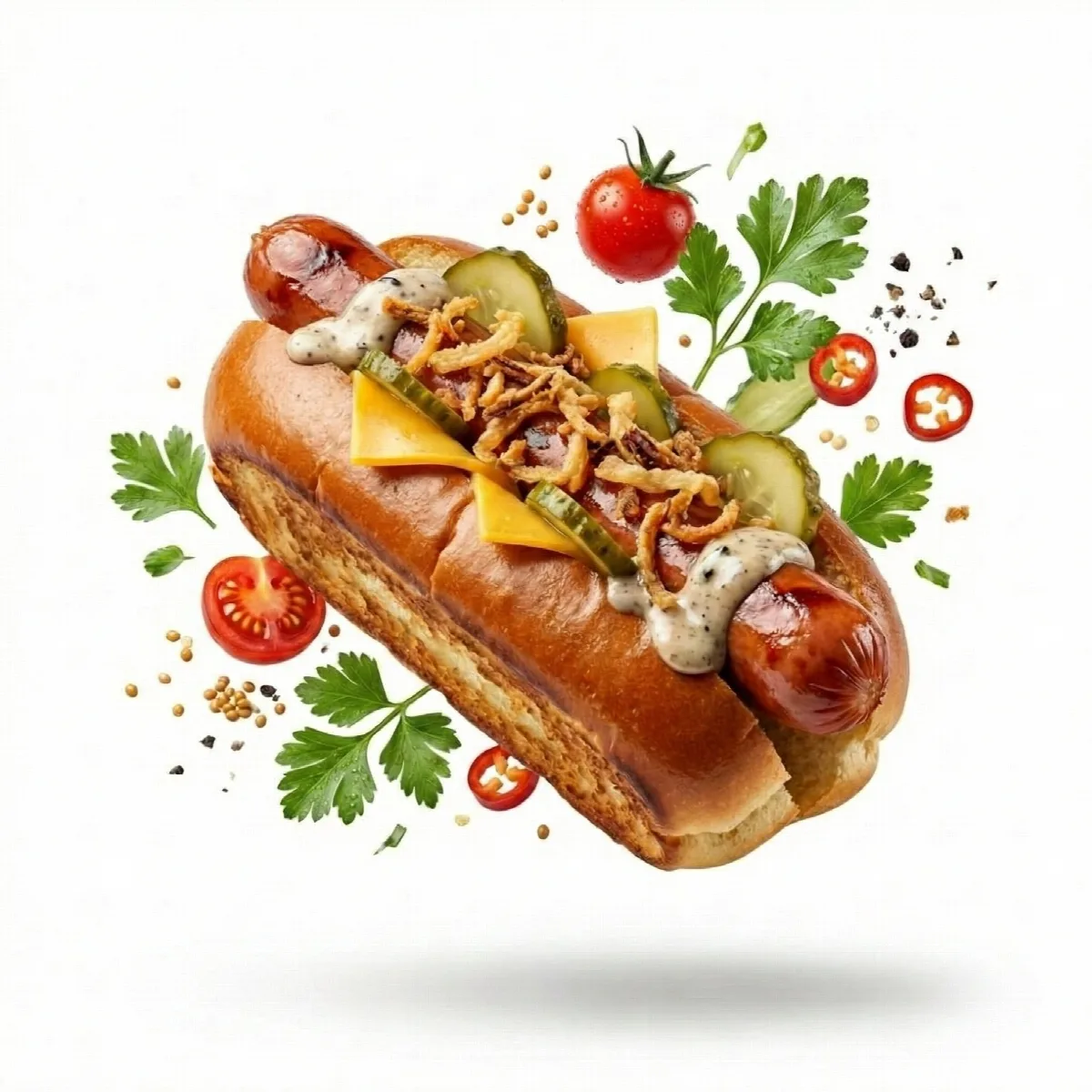 Floating Loaded Hot Dog