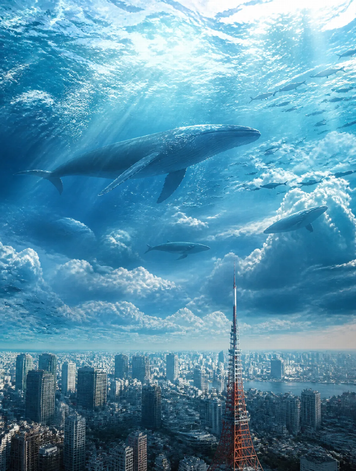 Whales Above the City