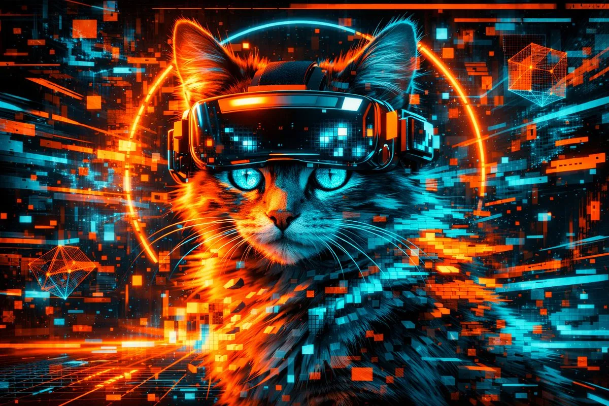 Glitch Cyber Cat