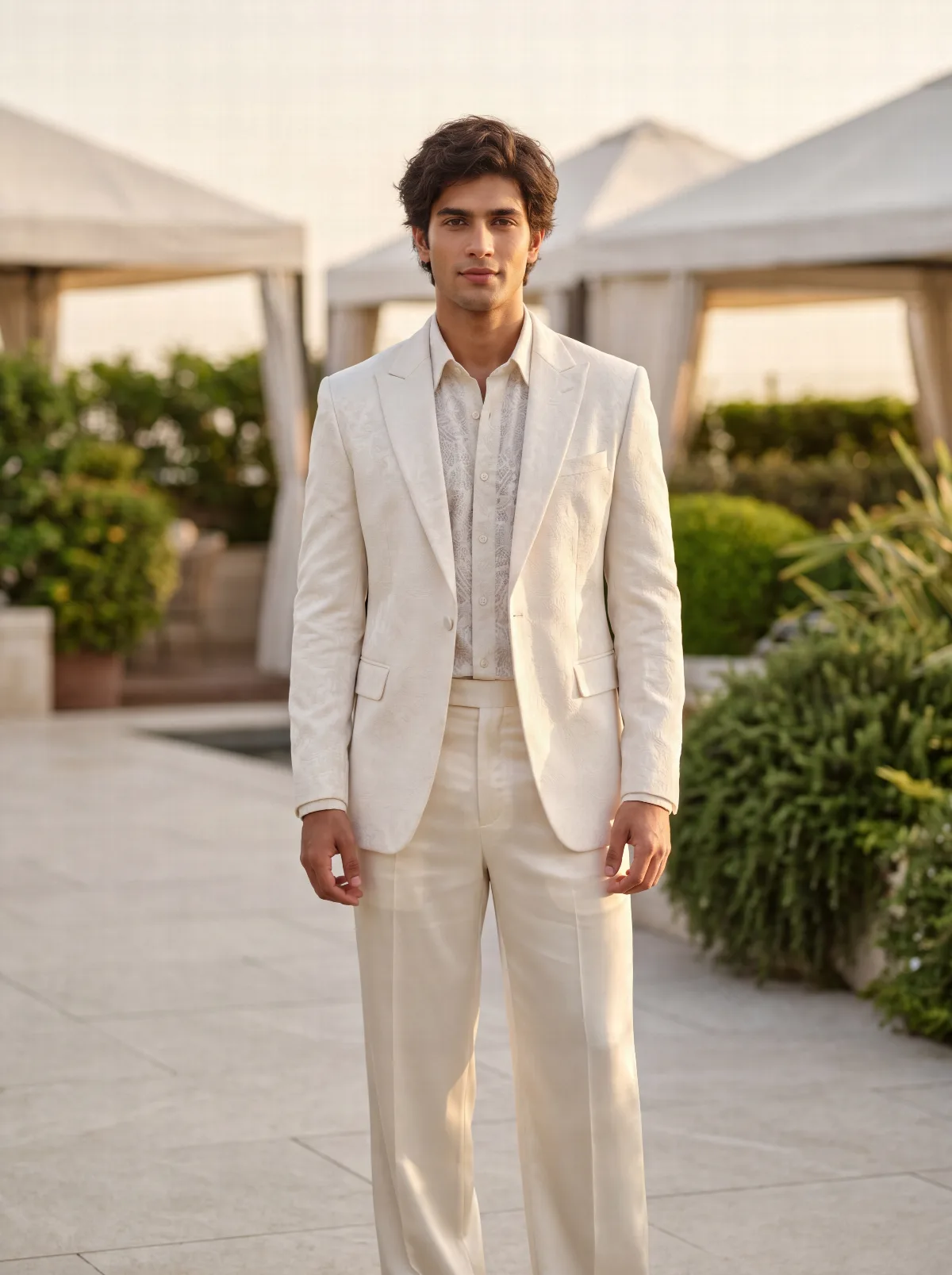 Ivory Evening Suit