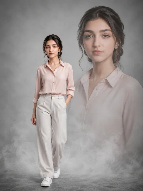 Double Exposure Studio Portrait