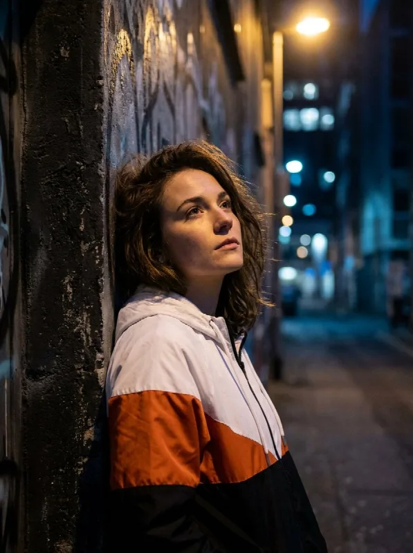 Cinematic Night Street Portrait