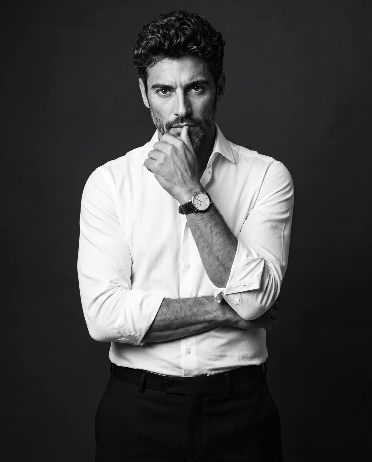 Classic Monochrome Menswear Portrait
