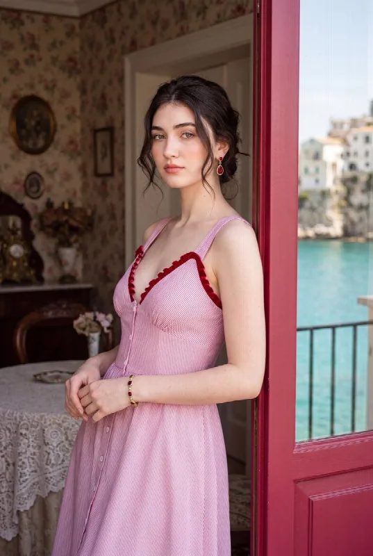 Pink Dress on the Riviera