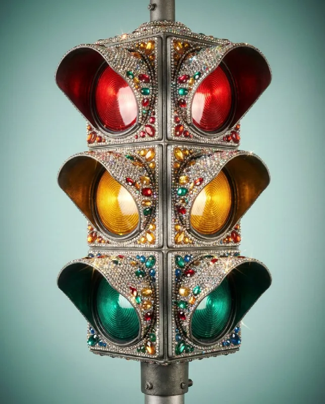 Rhinestone Traffic Light