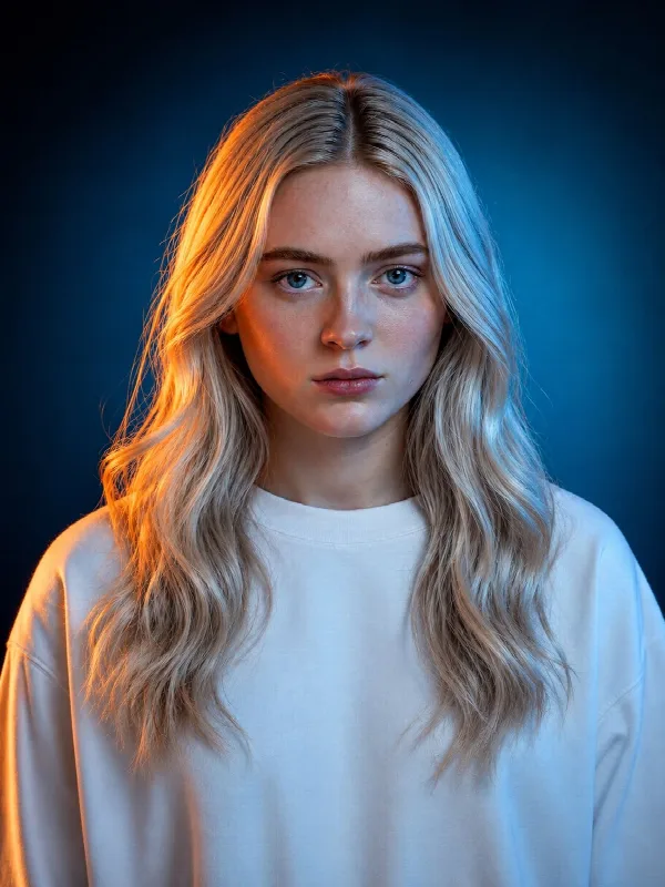 Orange and Blue Gel Portrait