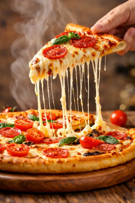 Pepperoni Pizza Cheese Pull