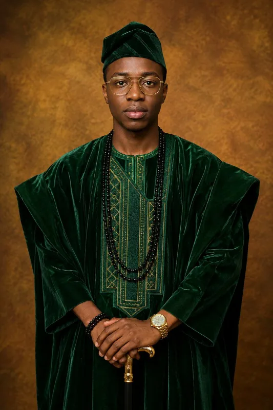 Premium Yoruba Agbada Studio Portrait