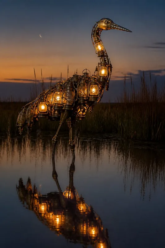 Lantern Crane at Dusk