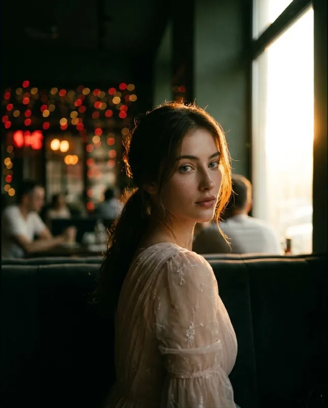 Nostalgic Café Film Portrait